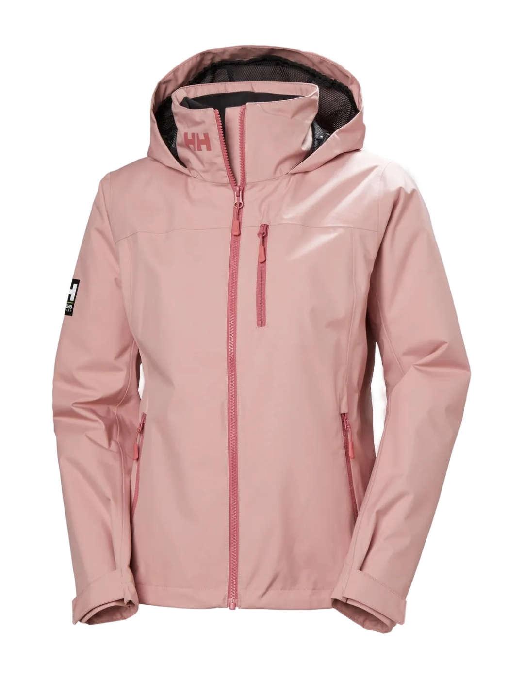 Chaqueta Helly Hansen Crew rosa cortavientos polar de mujer
