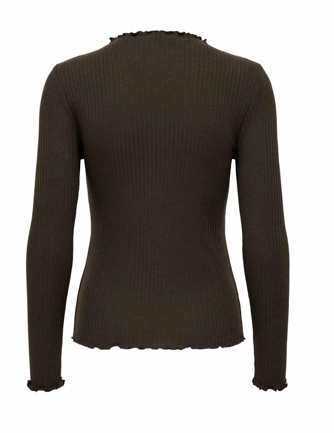 Jersey Only Emma marrón oscuro manga larga de mujer