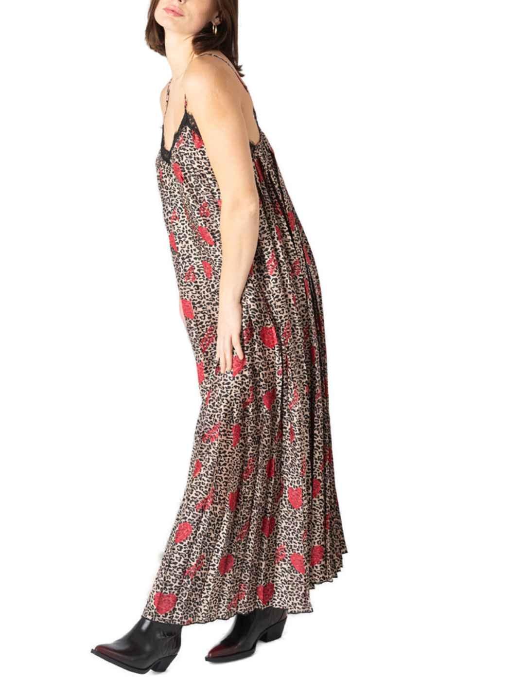 Vestido Animosa Rockmantic Womanroja leopardo para mujer