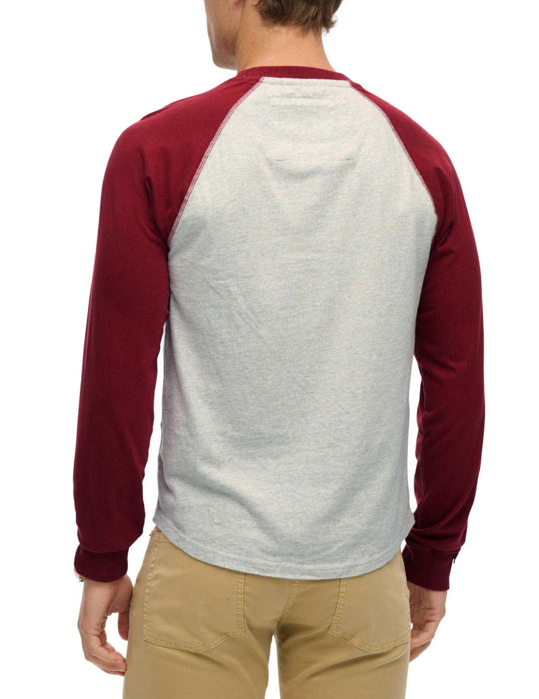 Camiseta Superdry Vintage Athletic roja gris de hombre