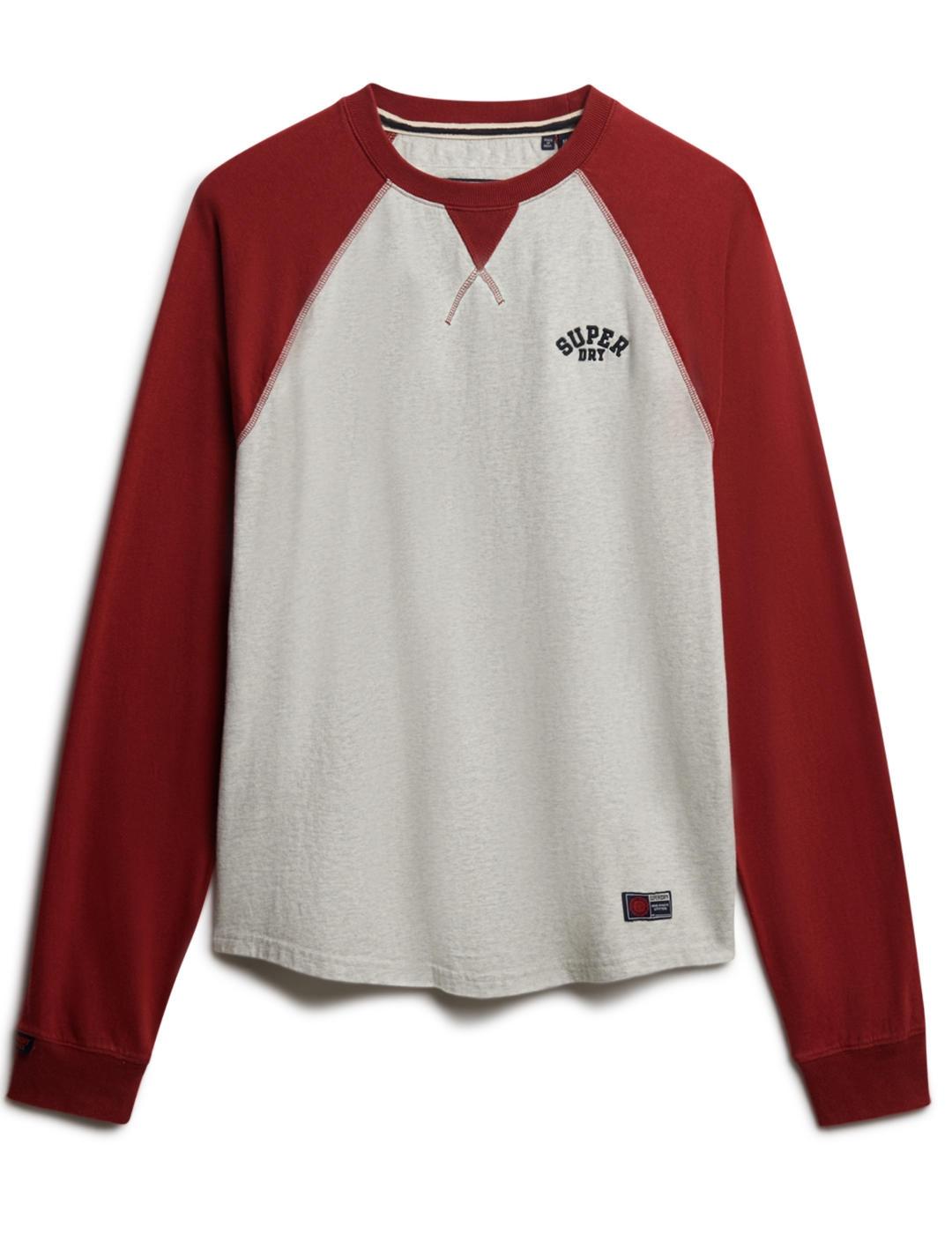 Camiseta Superdry Vintage Athletic roja gris de hombre