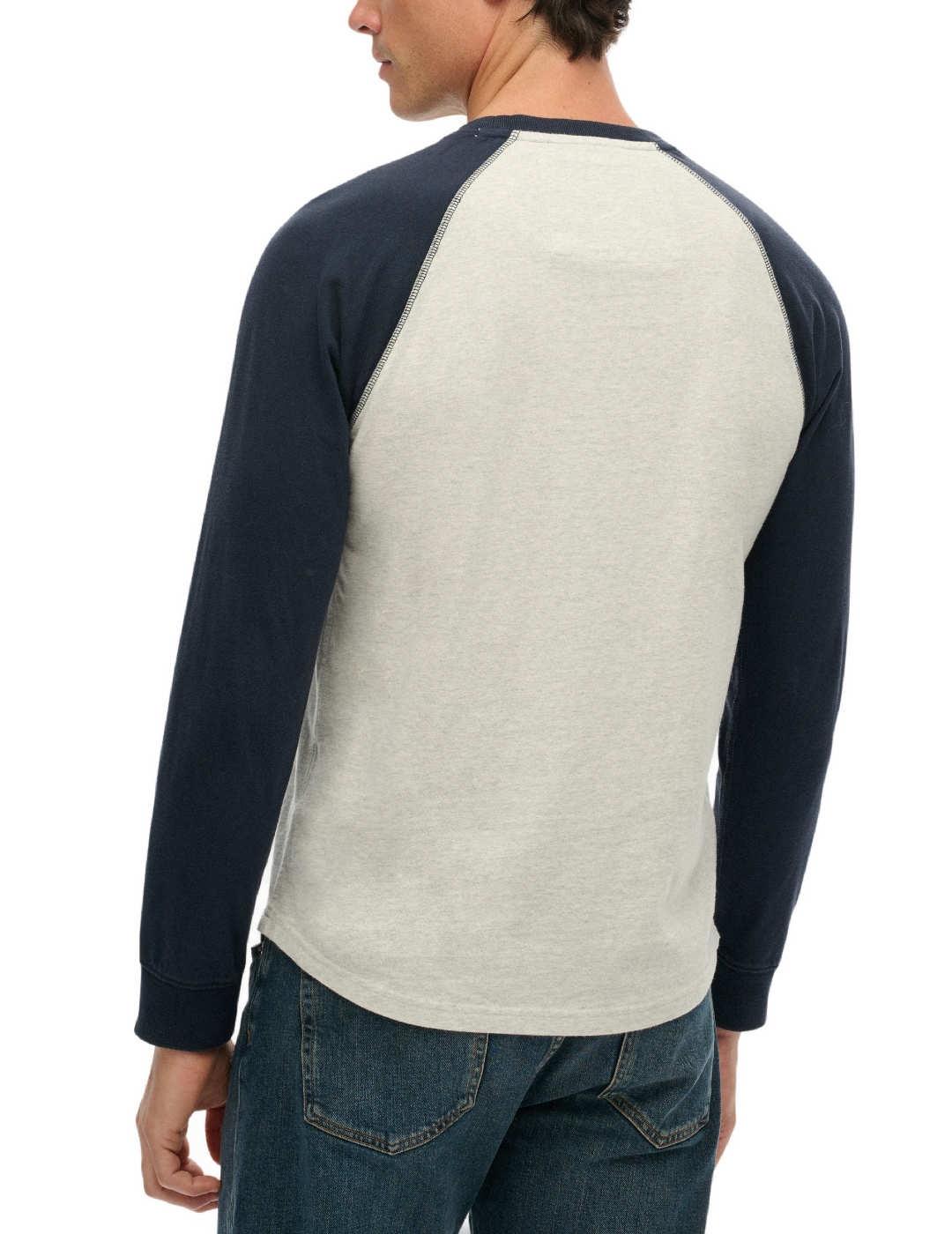 Camiseta Superdry Vintage Athletic marino gris de hombre