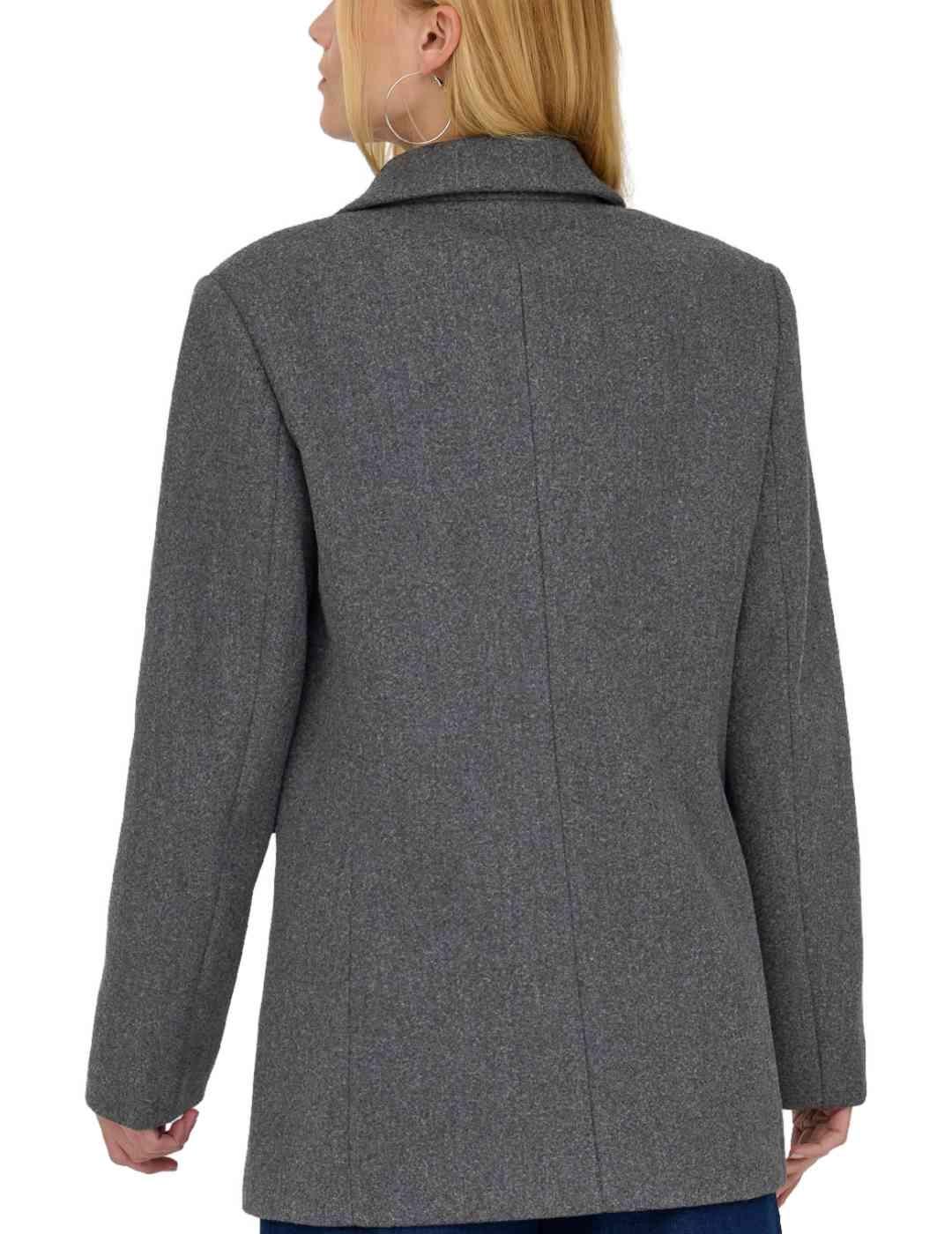 Abrigo Only Blake gris paño afieltrado para mujer