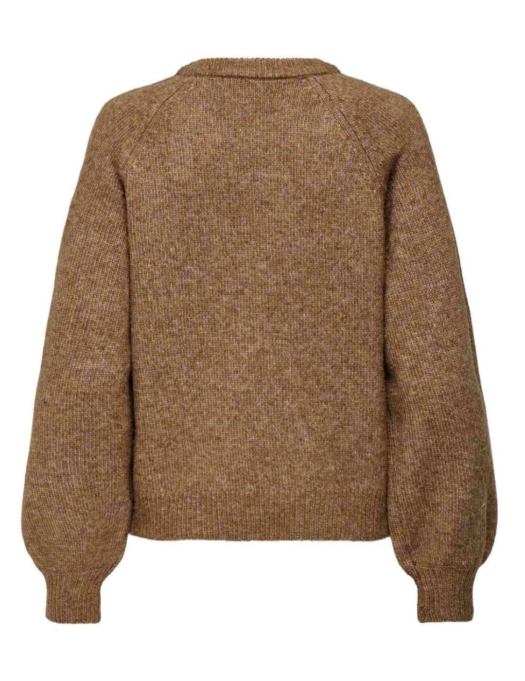 Jersey Only Lauren botones camel de punto para mujer