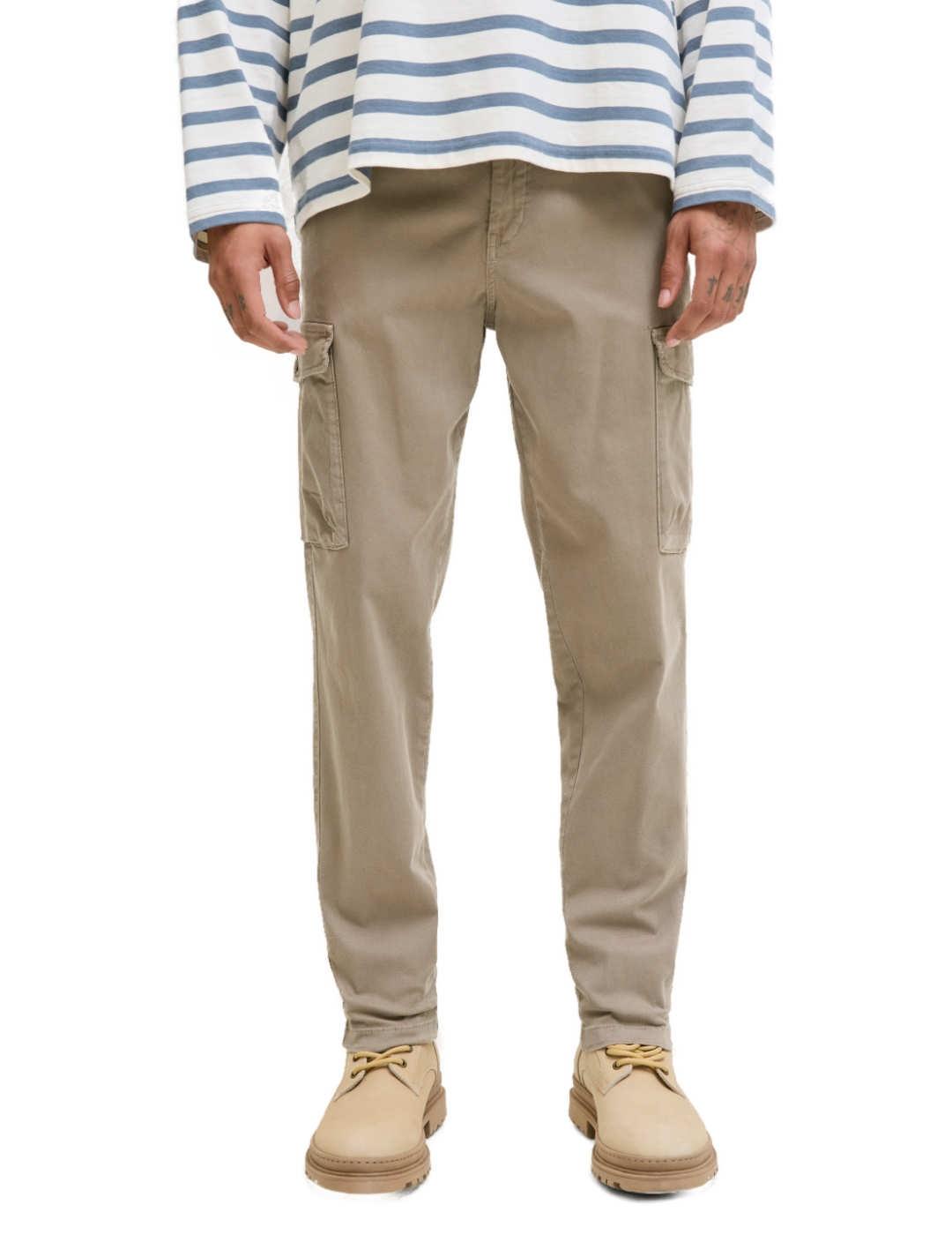 Pantalón Jack&Jones Stace cargo beige bolsillos para hombre