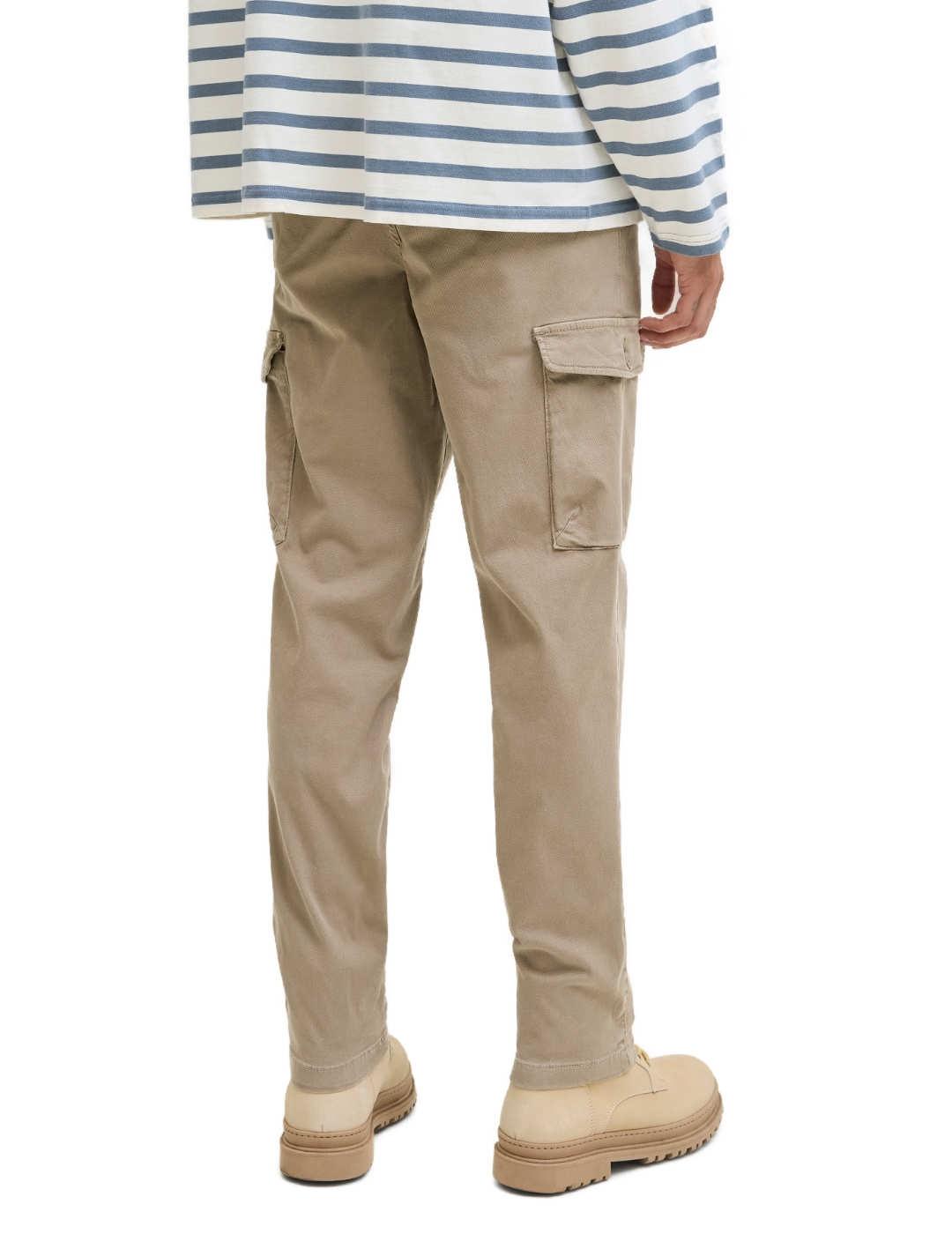 Pantalón Jack&Jones Stace cargo beige bolsillos para hombre