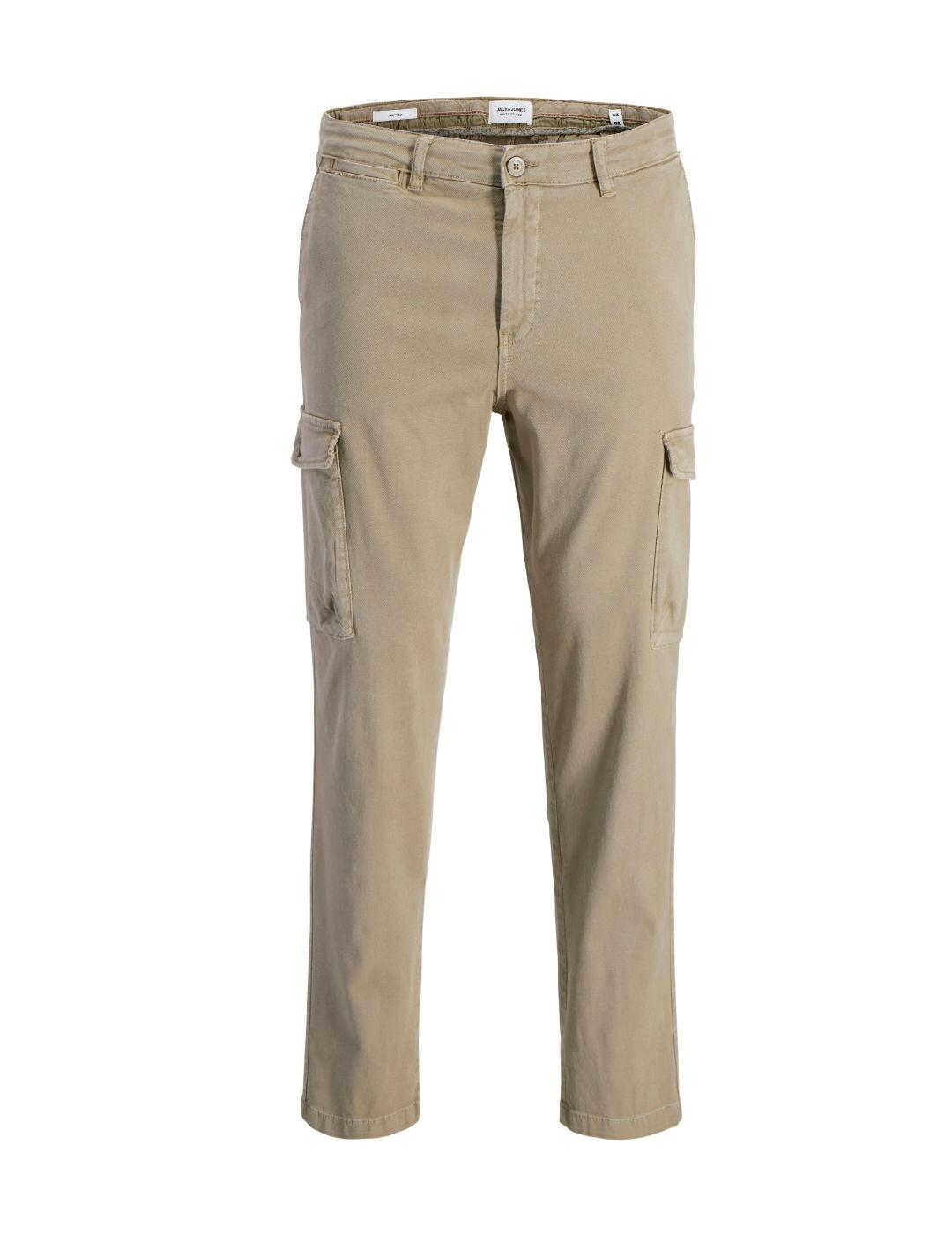 Pantalón Jack&Jones Stace cargo beige bolsillos para hombre