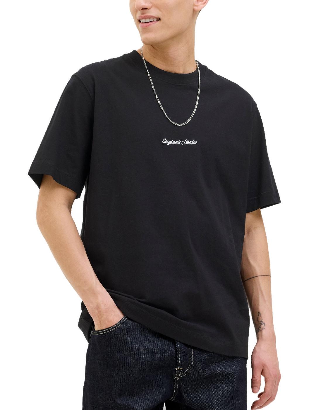 Camiseta Jack&Jones Norrebro negra manga corta para hombre