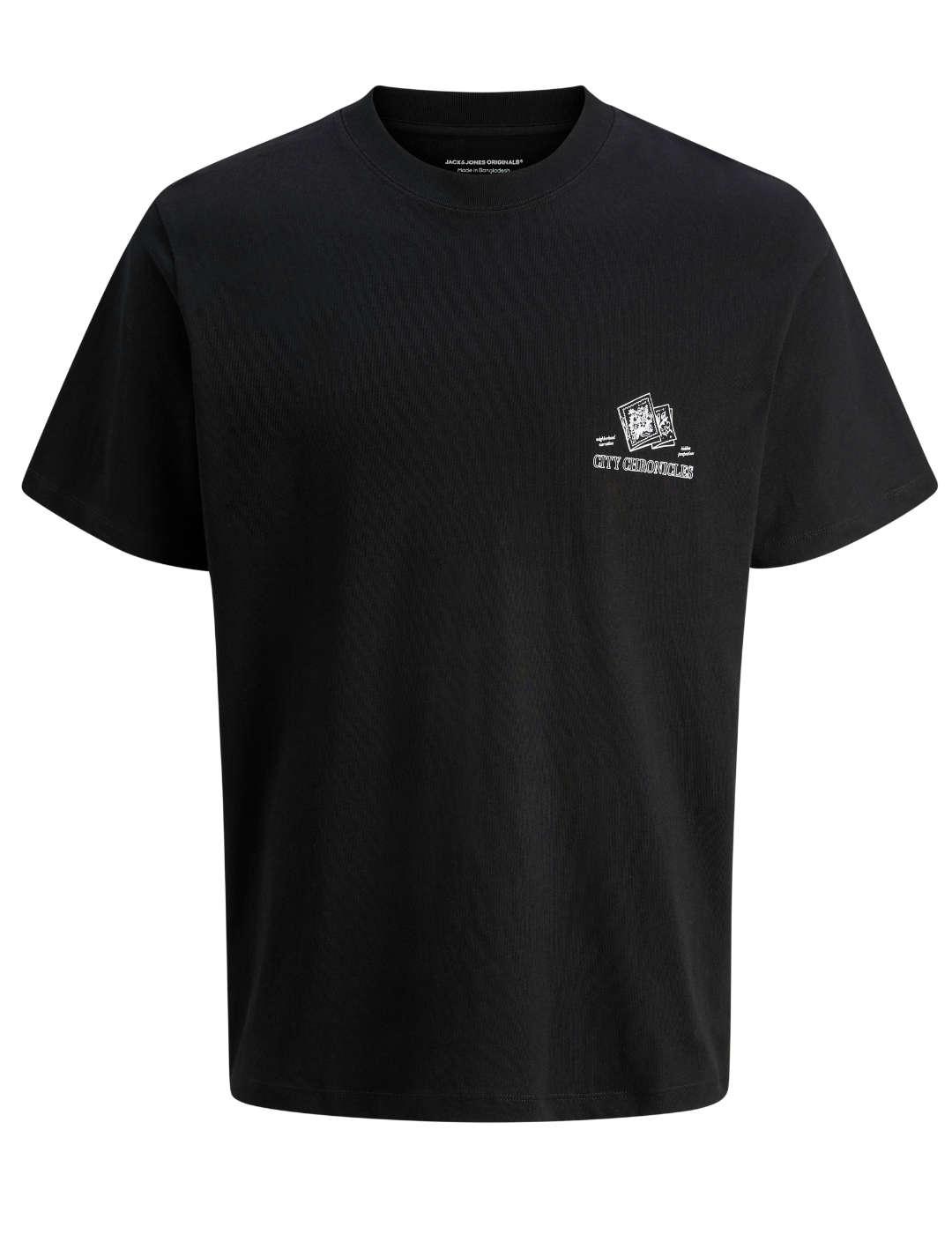 Camiseta Jack&Jones Billyburg negra manga corta para hombre