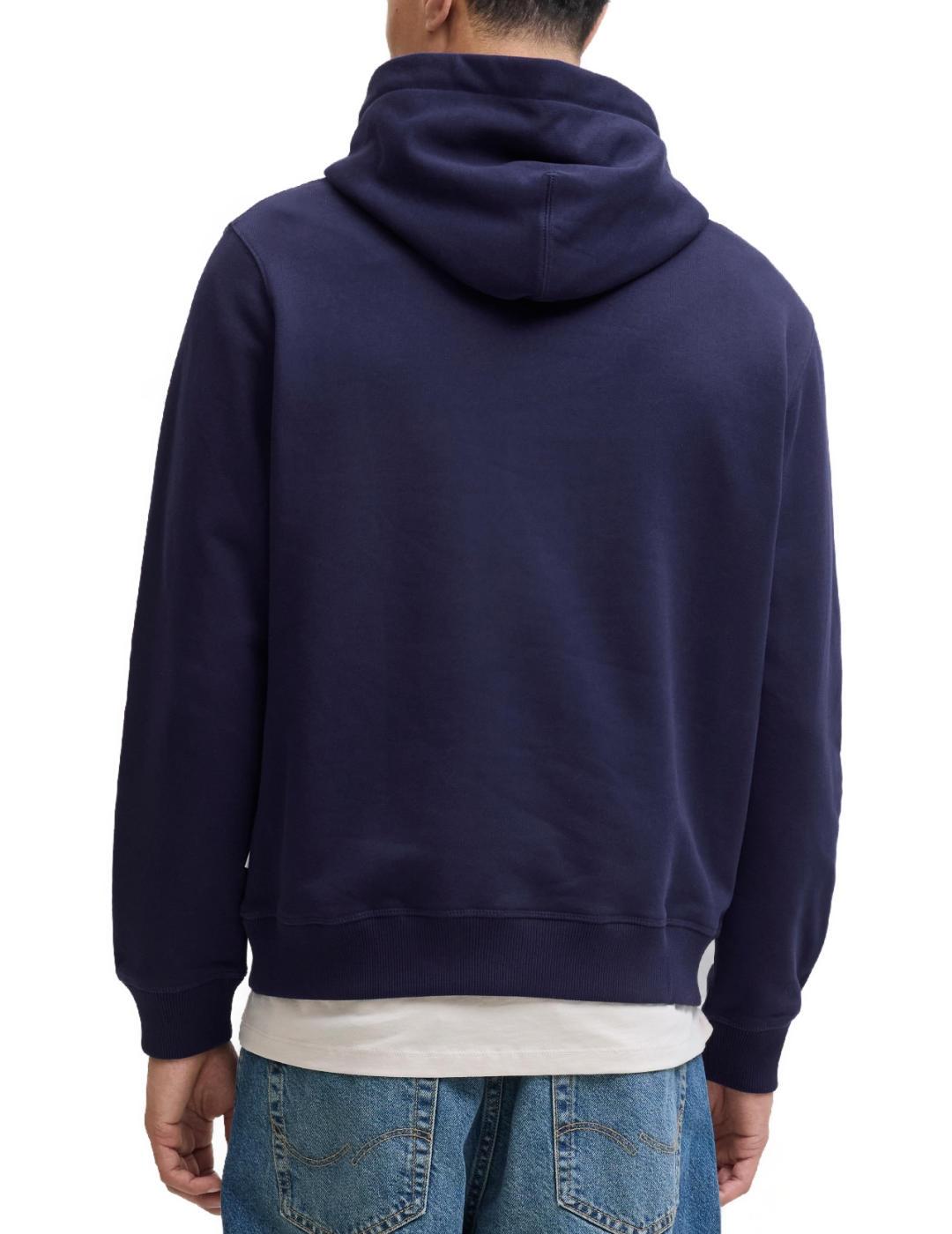 Sudadera Jack&Jones Norrebro azul capucha para hombre