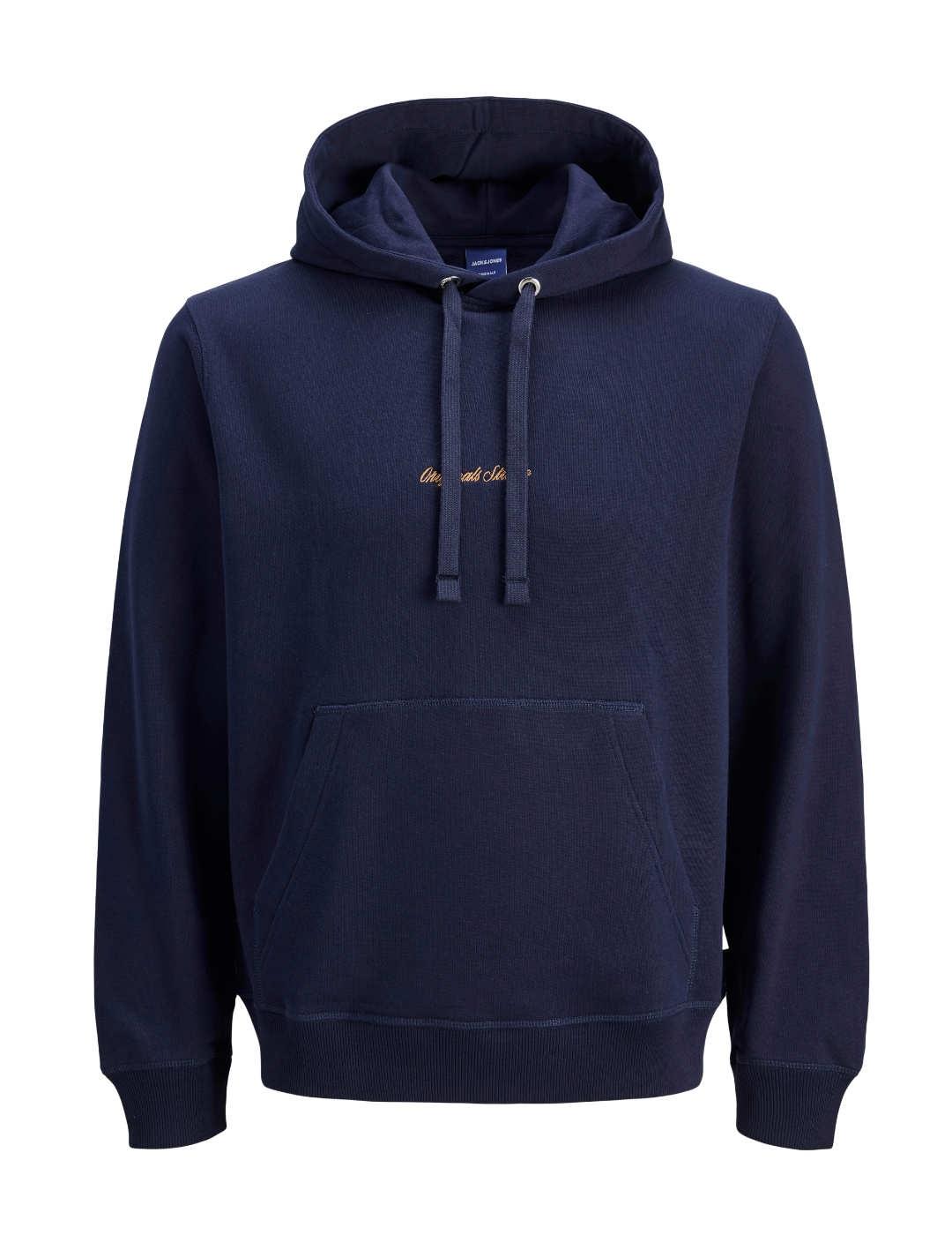 Sudadera Jack&Jones Norrebro azul capucha para hombre