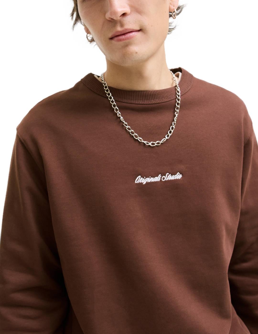 Sudadera Jack&Jones Norrebro marrón para hombre