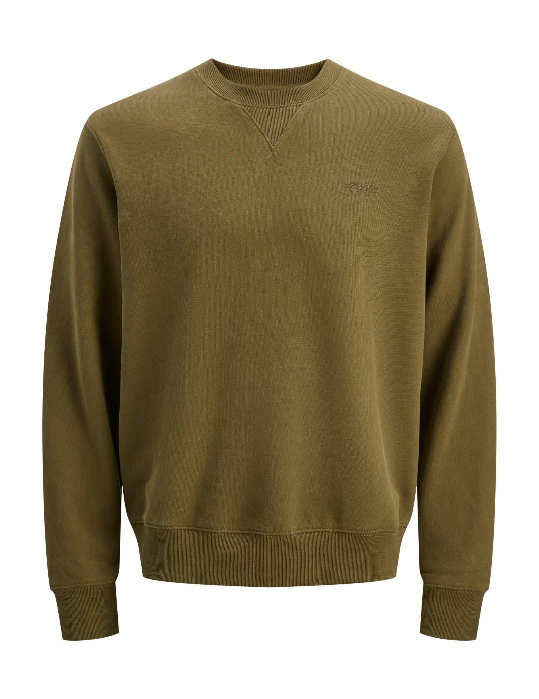 Sudadera Jack&Jones Mateo verde caqui manga larga de hombre