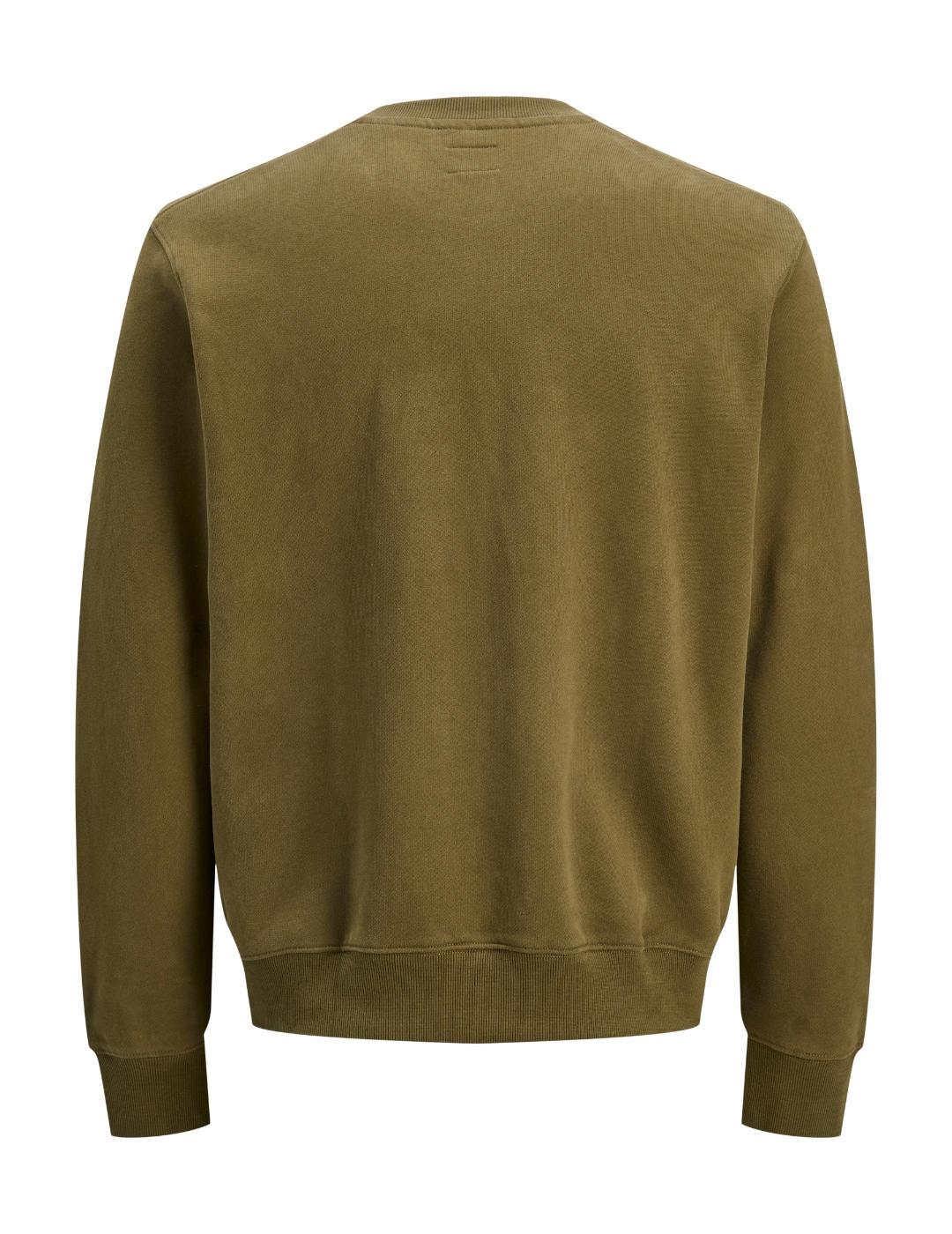 Sudadera Jack&Jones Mateo verde caqui manga larga de hombre