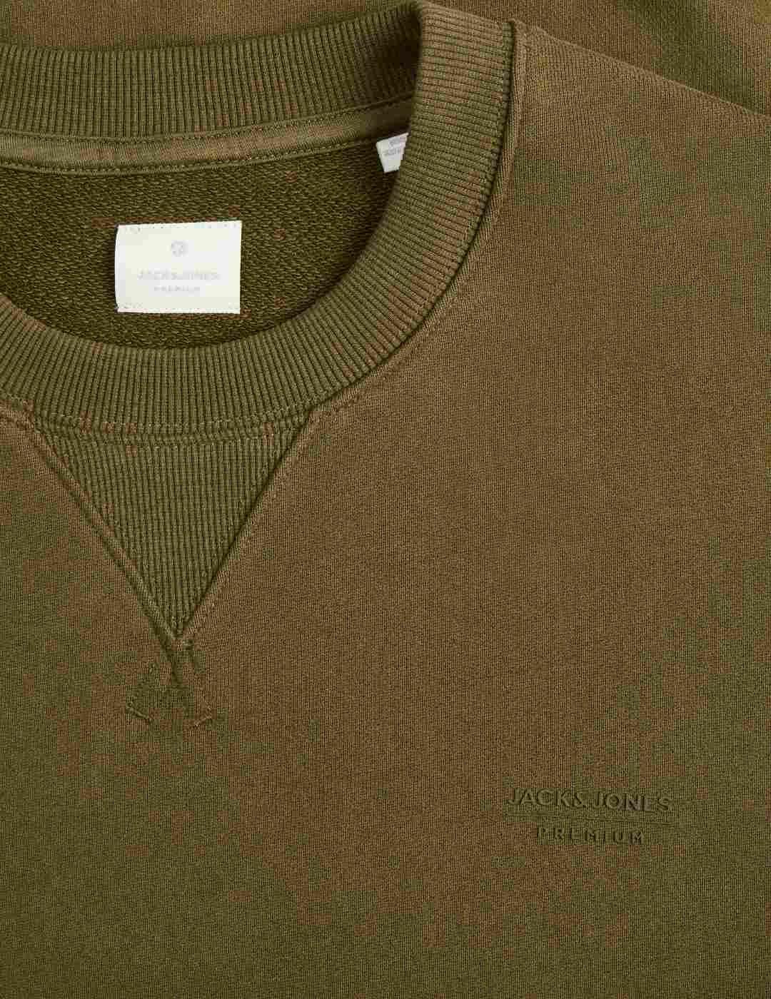 Sudadera Jack&Jones Mateo verde caqui manga larga de hombre