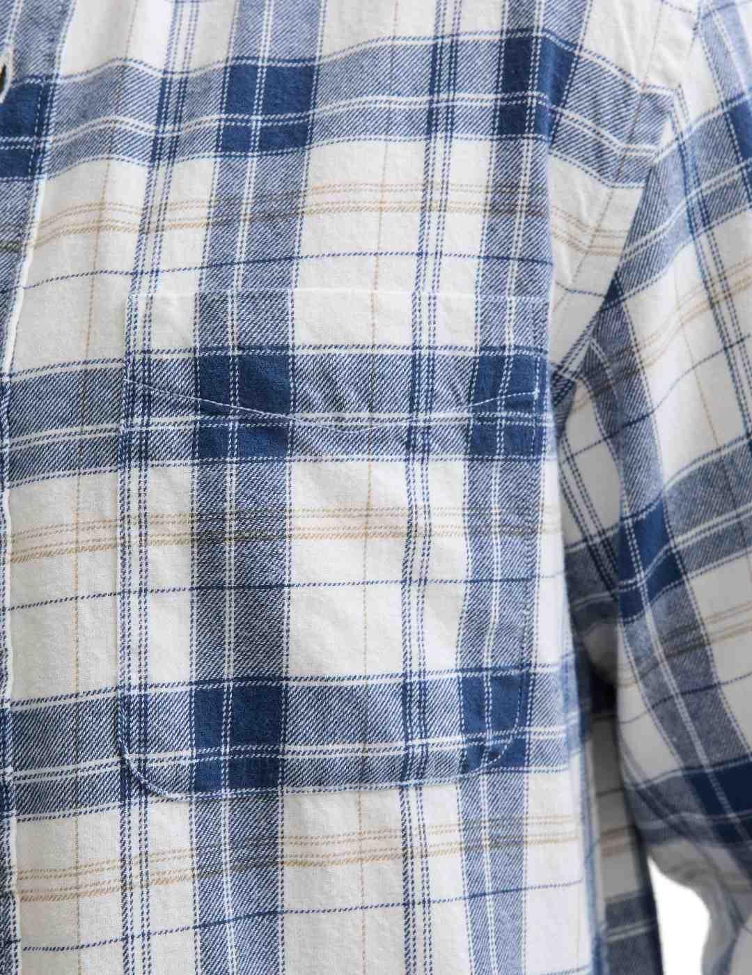 Camisa Jack&Jones Blubrook cuadros azul y blanco para hombre