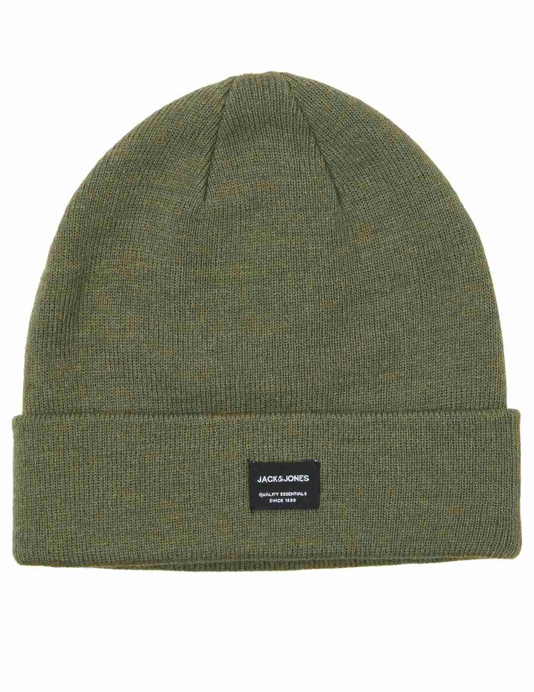 Gorro Jack&Jones Dna verde de punto para hombre