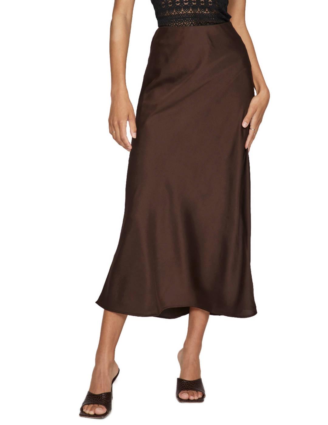 Falda Vila Ellette marrón para mujer-&