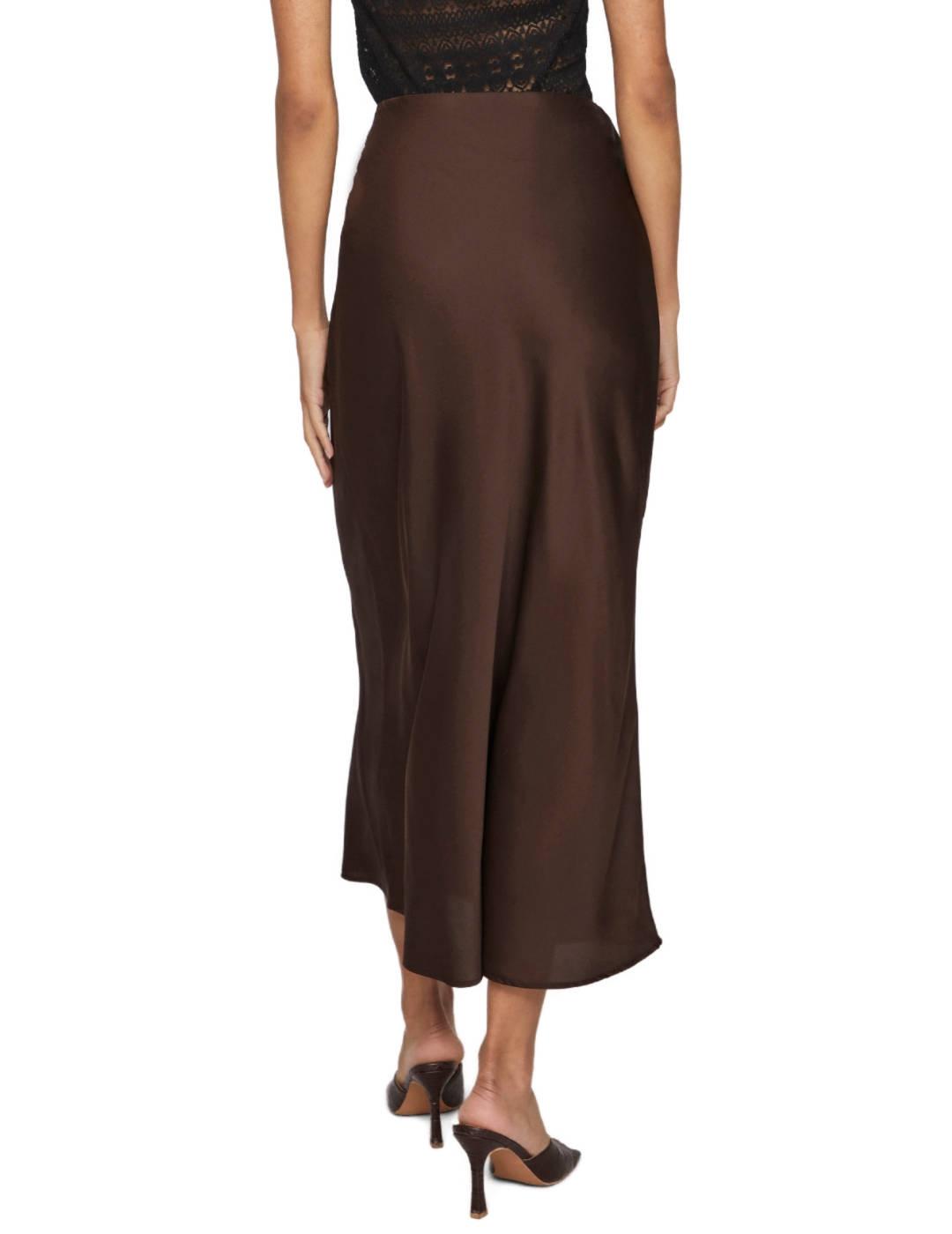 Falda Vila Ellette marrón para mujer-&