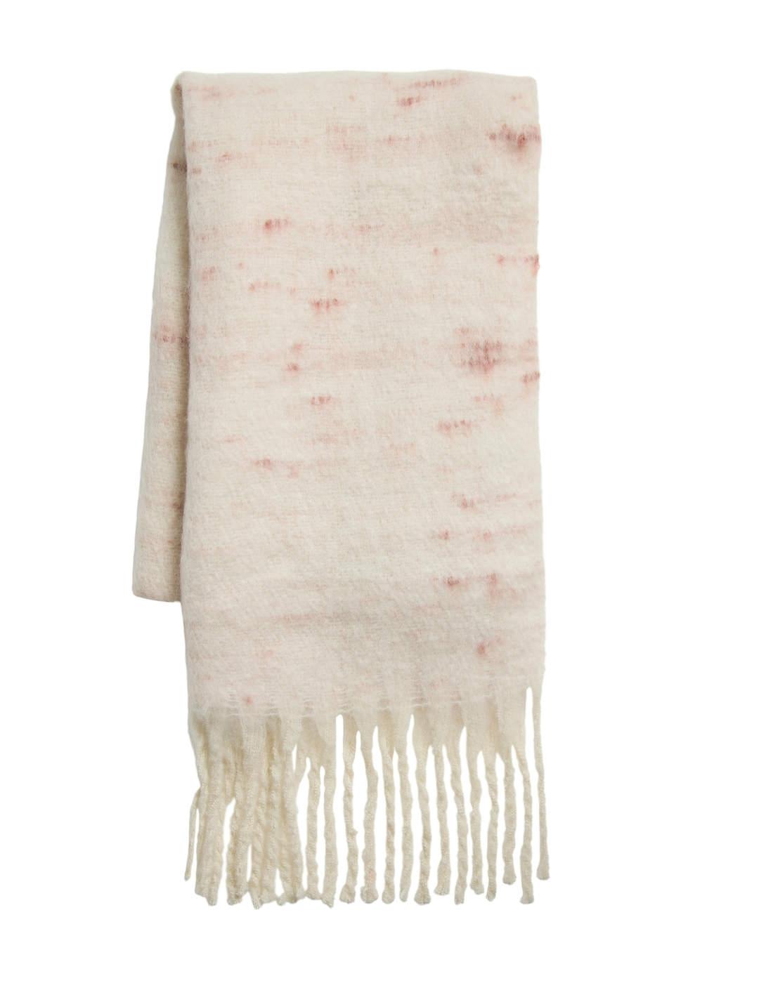 Bufanda Vila Ellia beige con tonos jaspeados para mujer