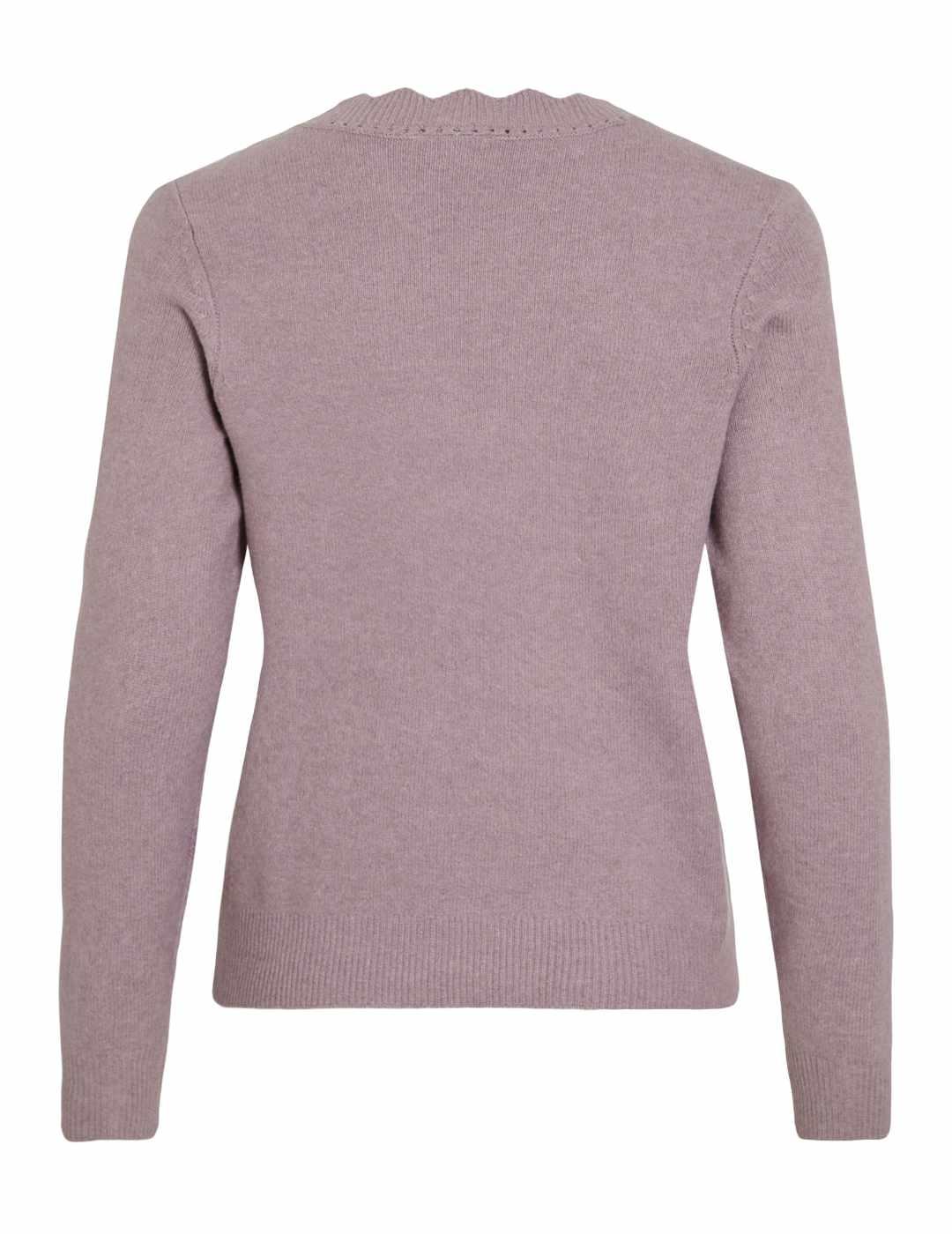 Jersey Vila Nikolina rosa cuello pico para mujer