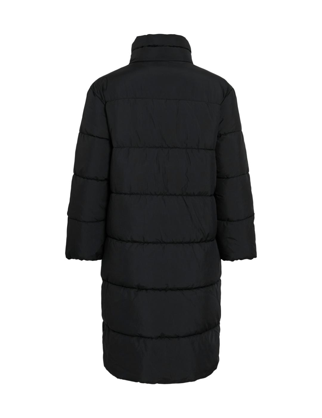 Plumas Vila Puff negro largo acolchado para mujer