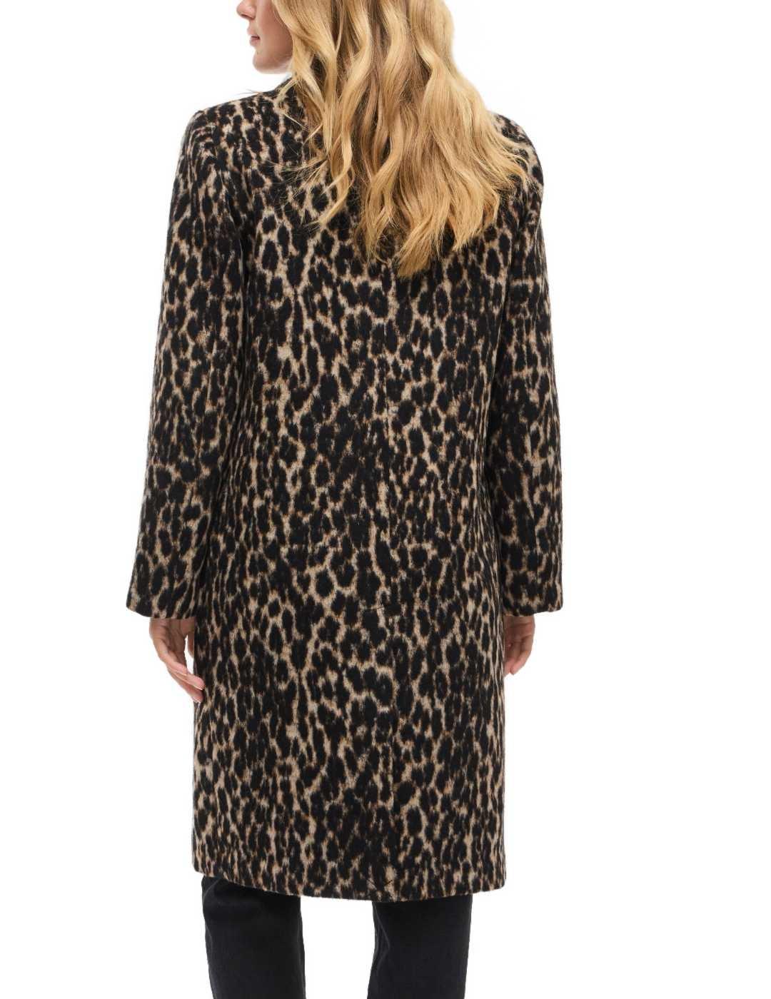 Abrigo Vila Simba leopardo largo midi para mujer
