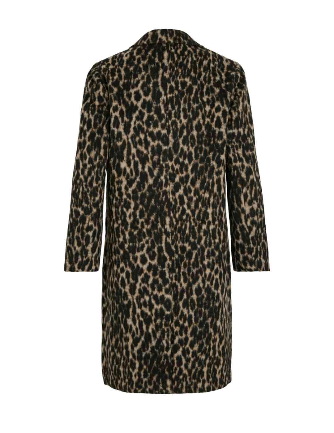 Abrigo Vila Simba leopardo largo midi para mujer
