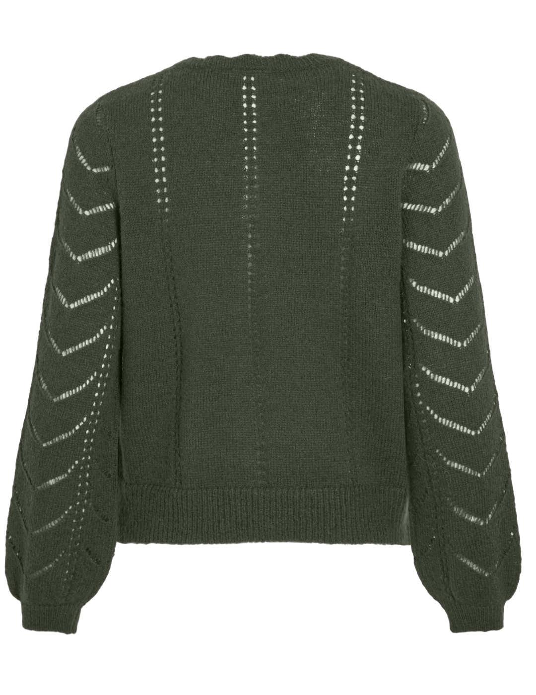 Cárdigan Vila Tuli verde calada manga globo de mujer