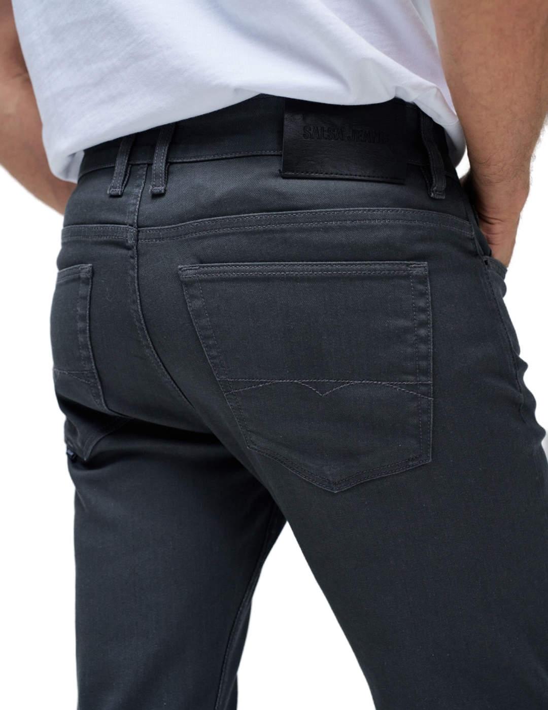 Pantalón vaquero Salsa Slim fit gris oscuro Slim para hombre