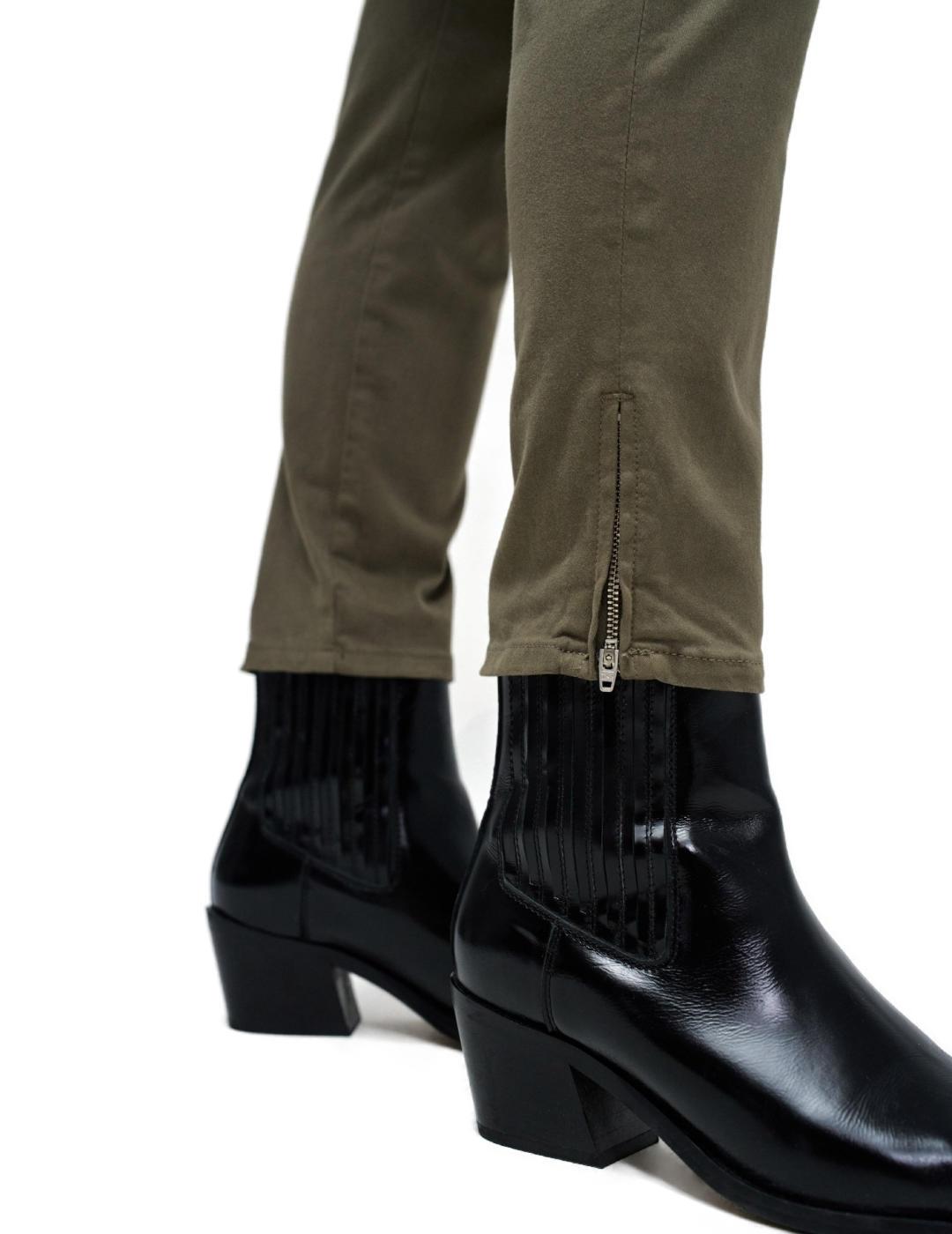 Pantalón Salsa Faith cropped tiro alto cargo verde mujer