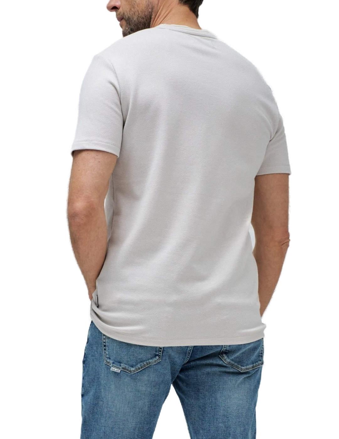 Camiseta Salsa mini logo beige manga corta para hombre