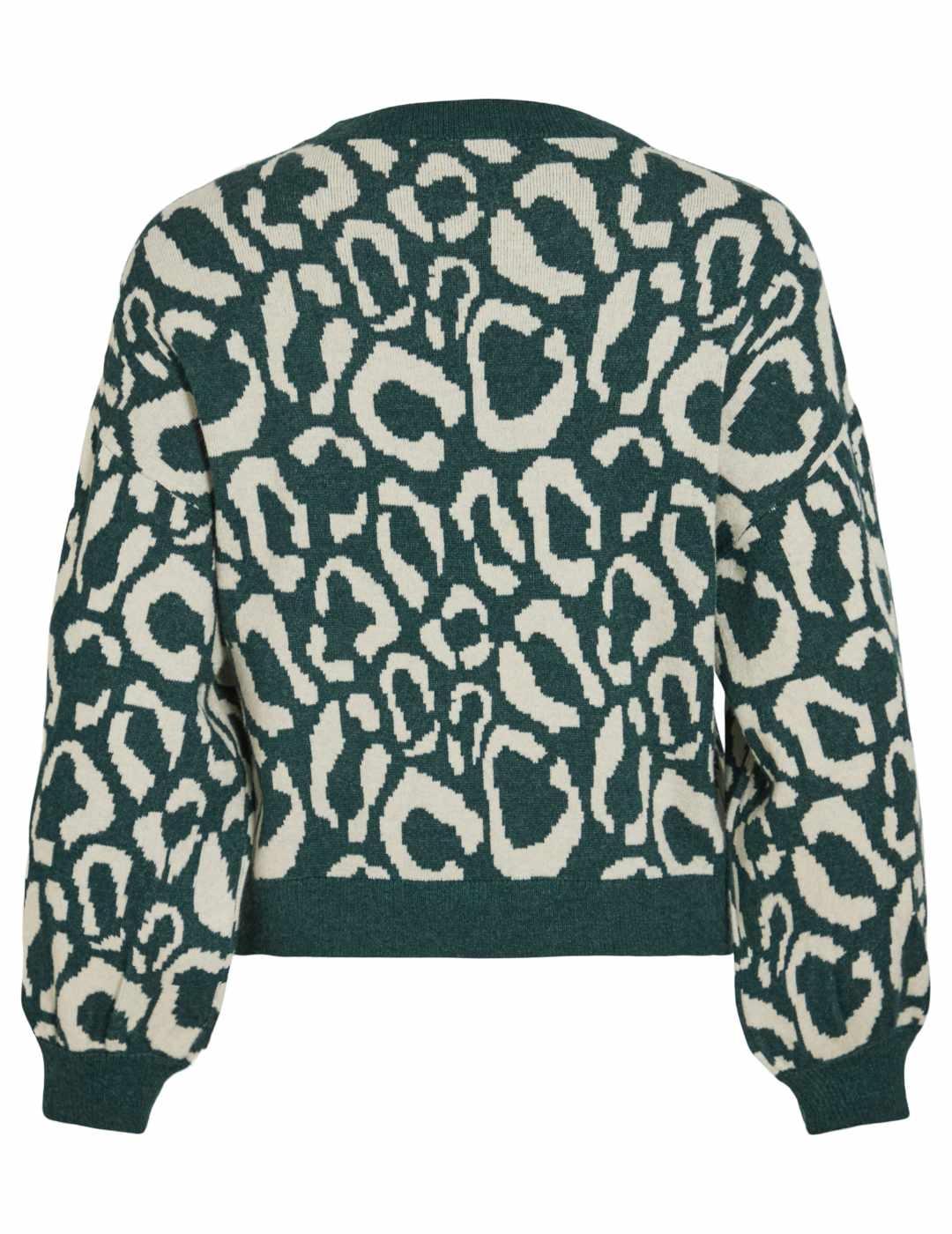 Jersey Vila Tip animal print leopardo verde para mujer