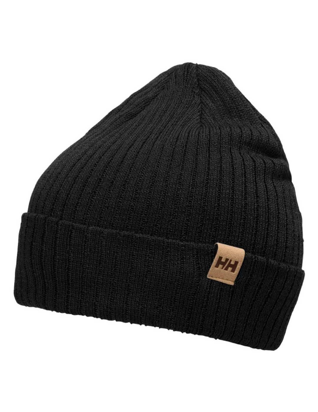 Gorro Helly Hansen Business negro de punto acanalado unisex