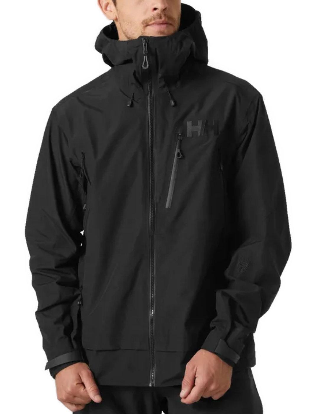 Chaqueta Helly Hansen Odin negro con capucha para hombre