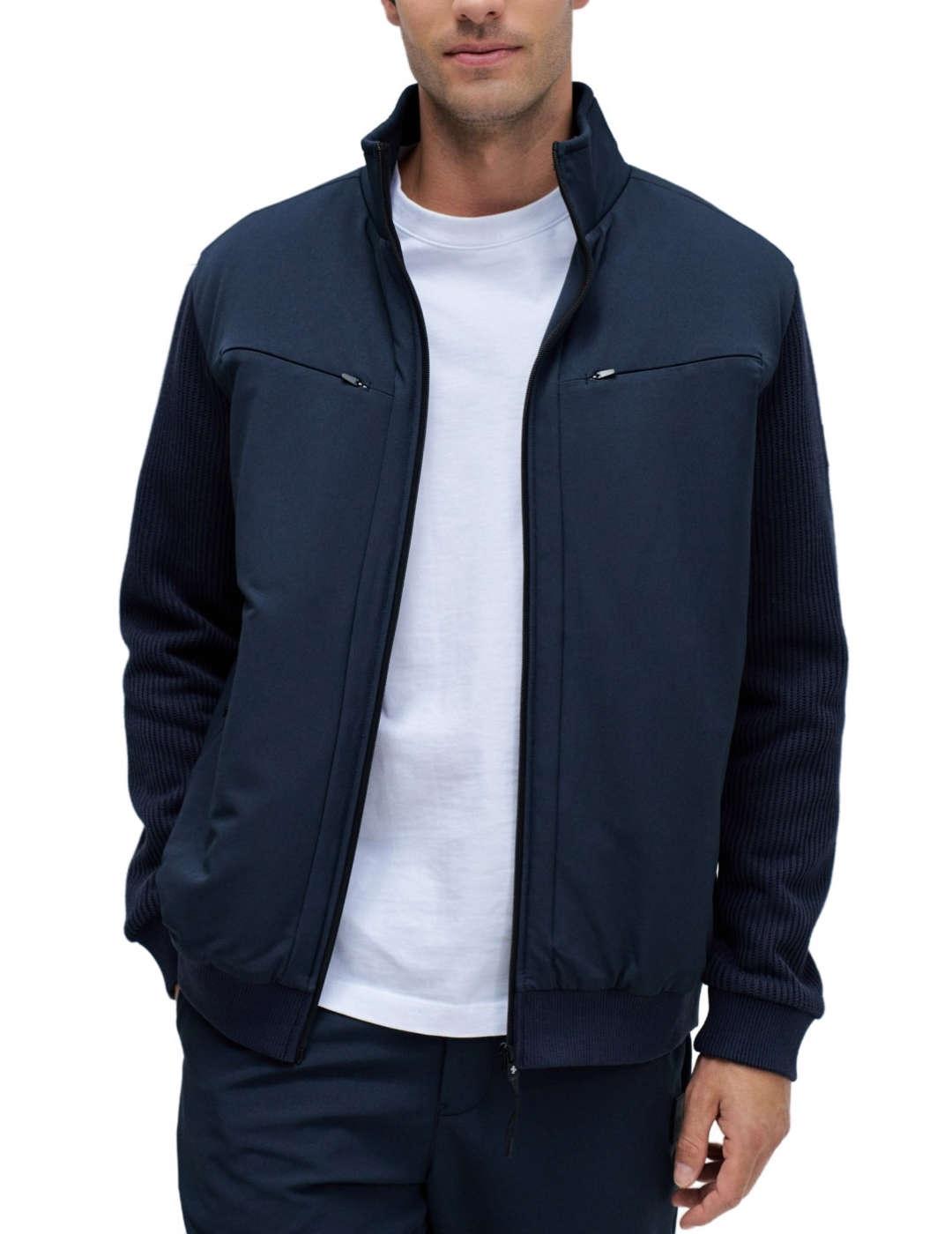 Chaqueta Salsa azul marino mangas canalé para hombre
