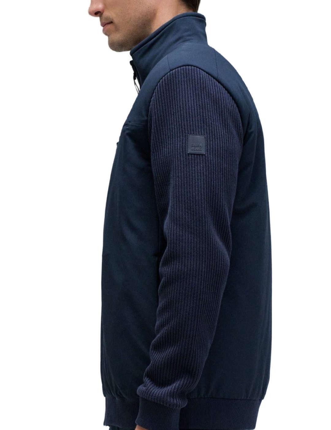 Chaqueta Salsa azul marino mangas canalé para hombre