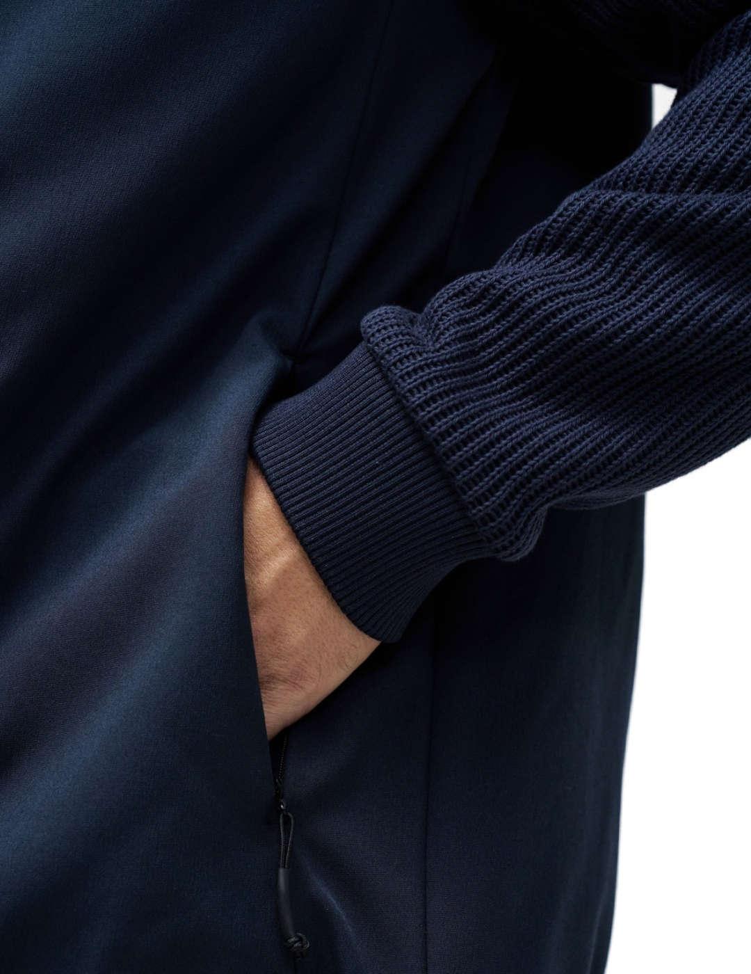 Chaqueta Salsa azul marino mangas canalé para hombre