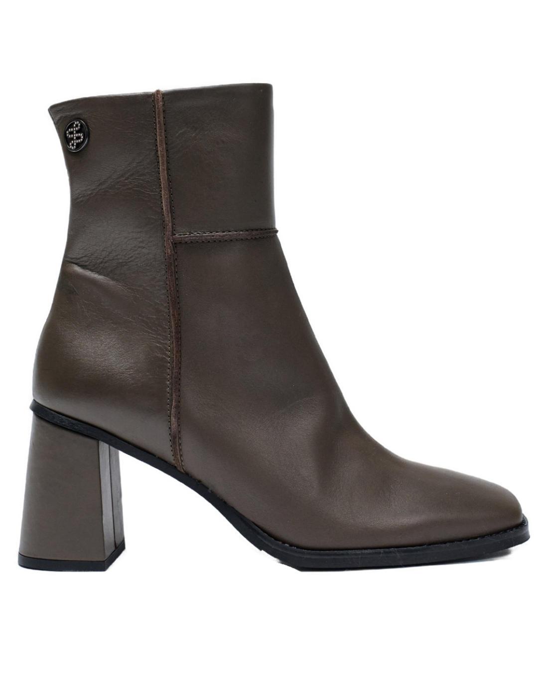 Botín Salsa marrón de piel para mujer