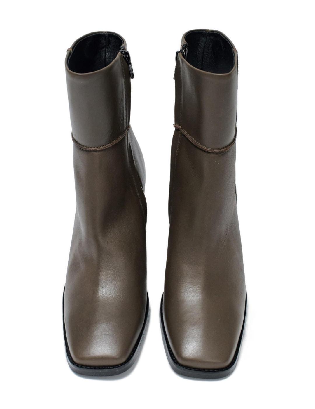 Botín Salsa marrón de piel para mujer