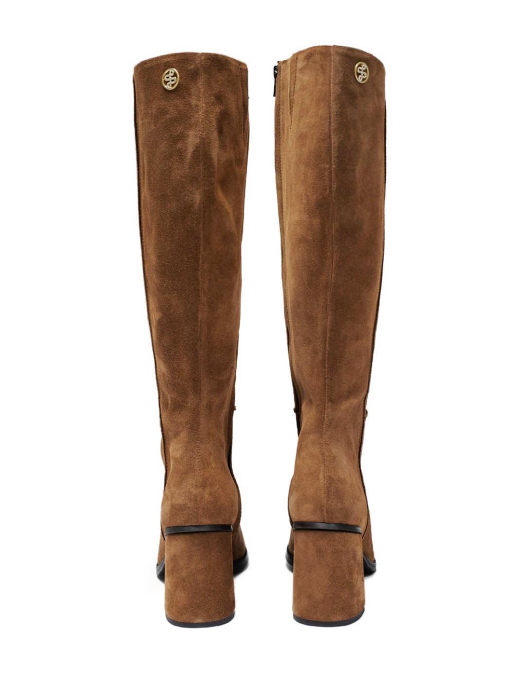 Botas Salsa camel alta de ante para mujer