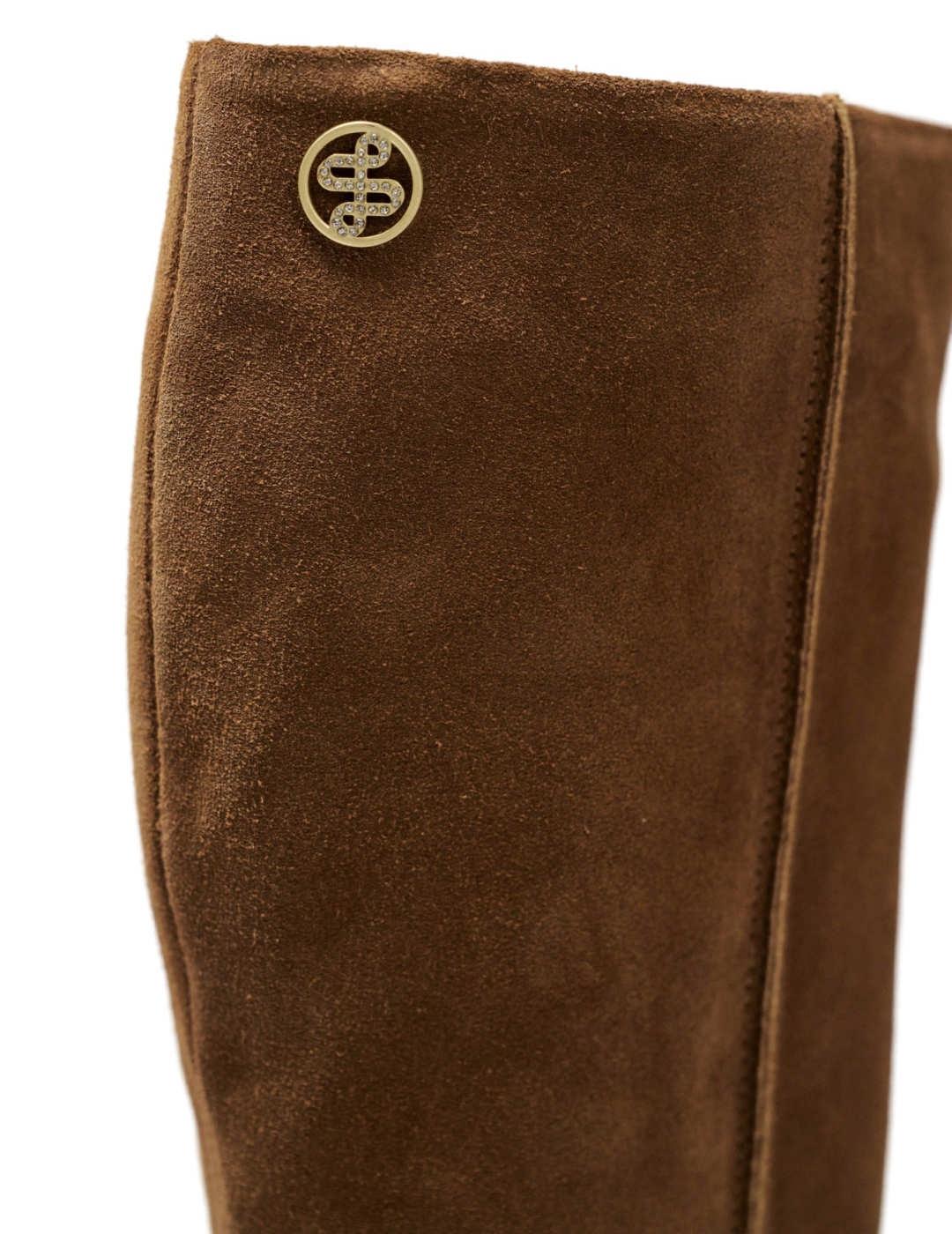 Botas Salsa camel alta de ante para mujer