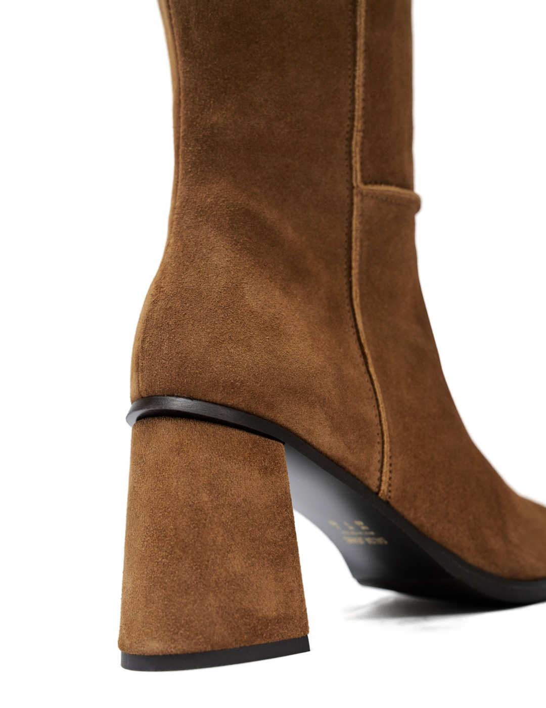 Botas Salsa camel alta de ante para mujer