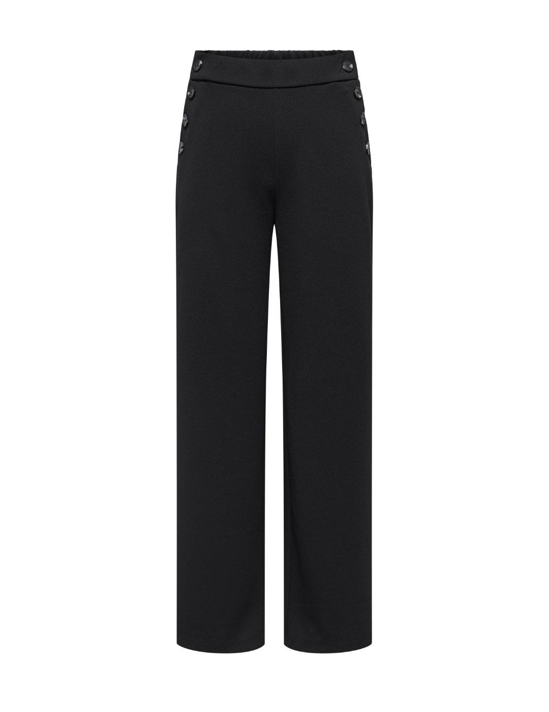 Pantalón Only Rina negro wide botones para mujer