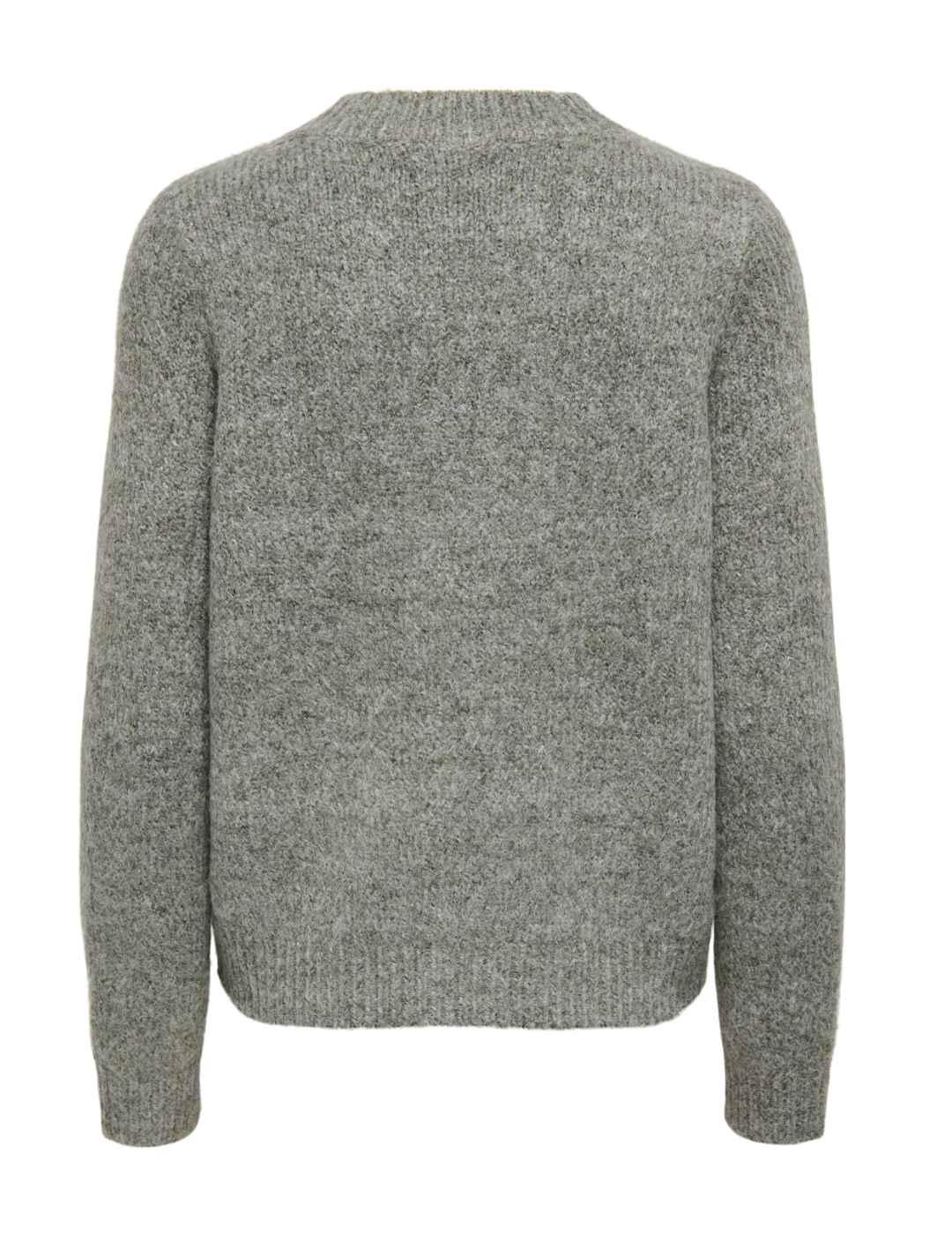 Cárdigan Only Zoey gris escote pico para mujer