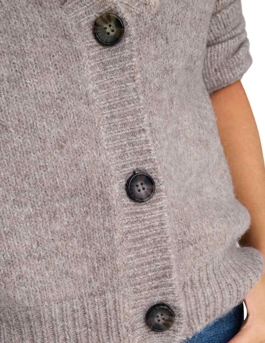 Cárdigan Only Zoey beige jaspeado para mujer