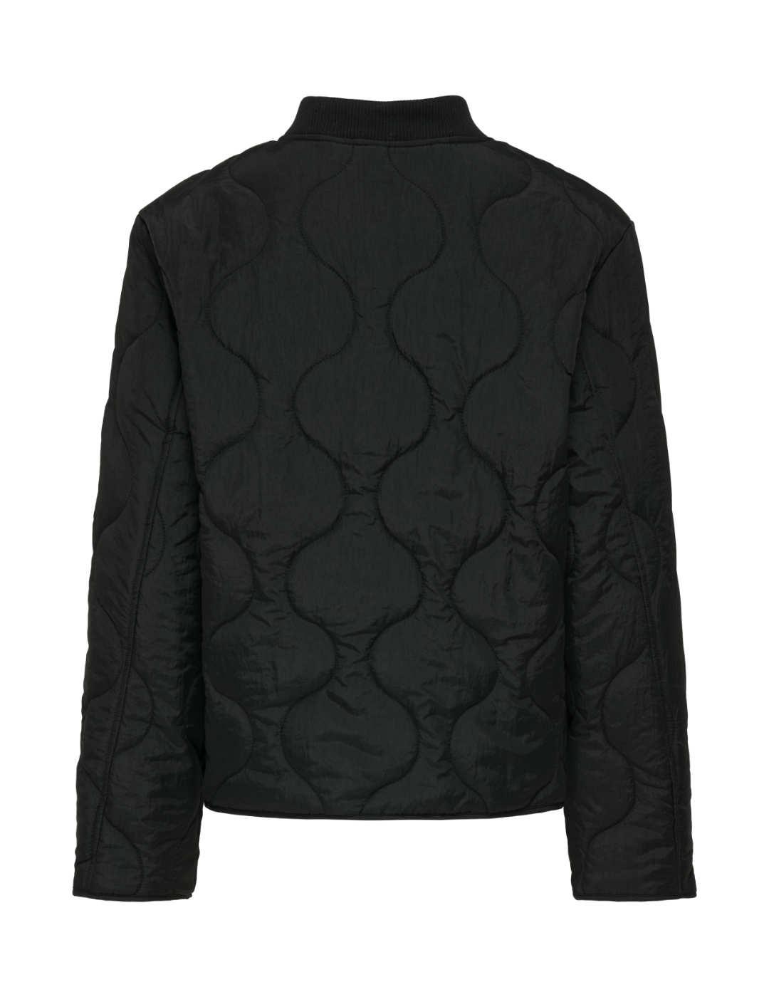 Chaqueta Only Salsa negro tejido guateado para mujer