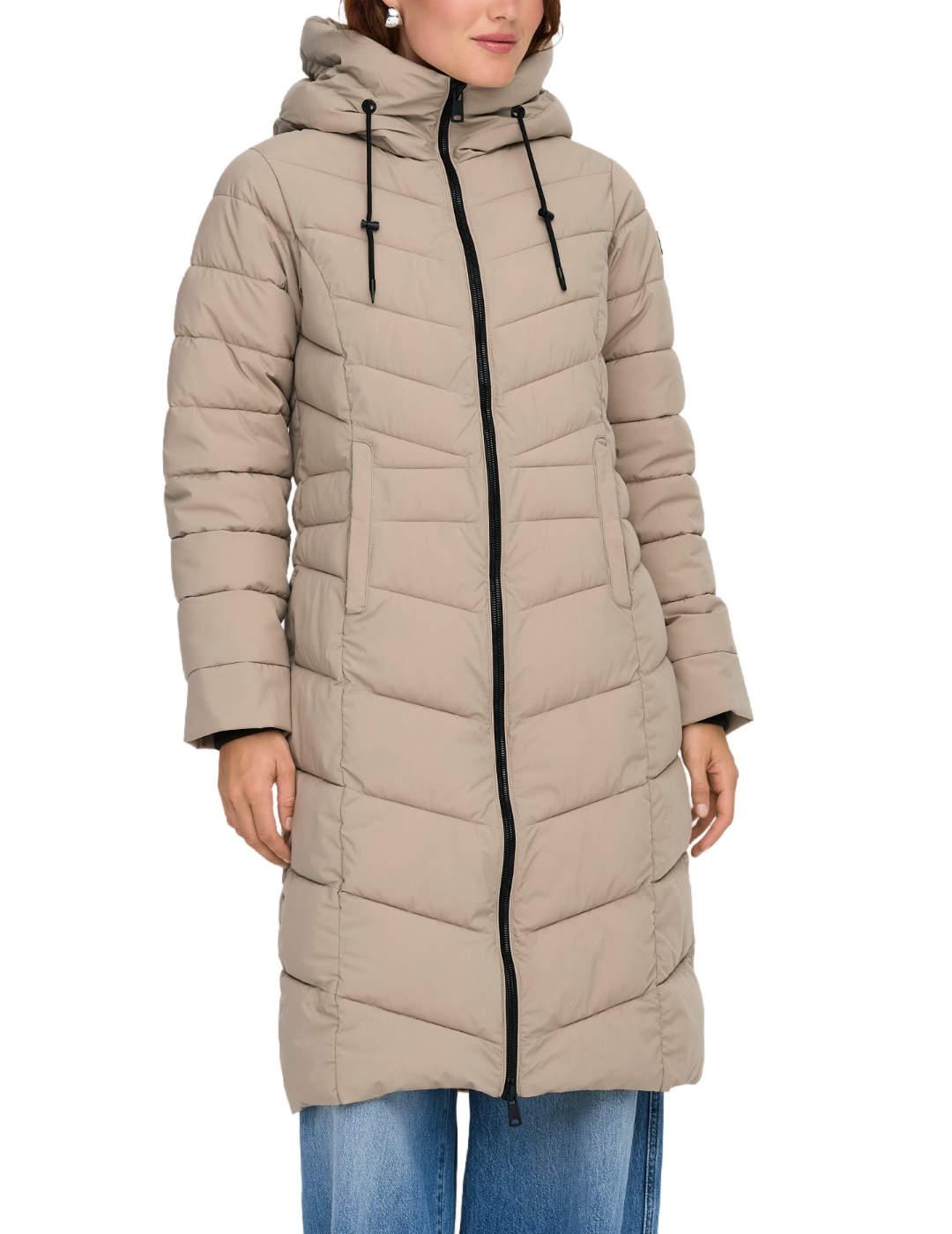 Plumas Only Juliet beige guateado largo para mujer