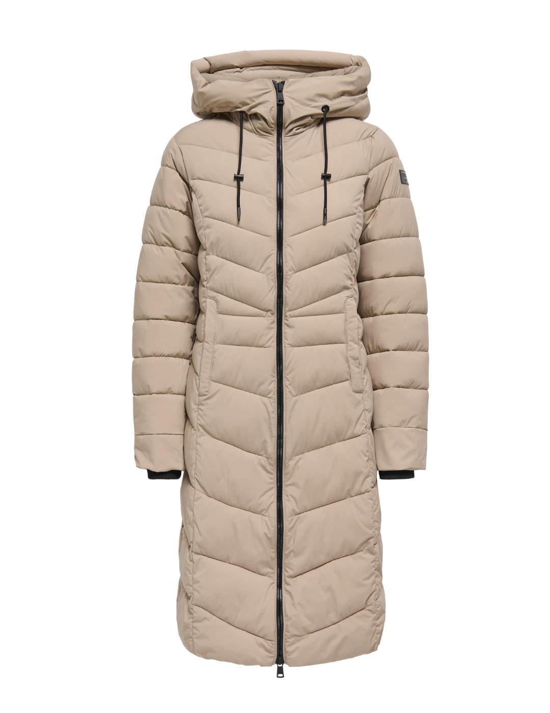 Plumas Only Juliet beige guateado largo para mujer