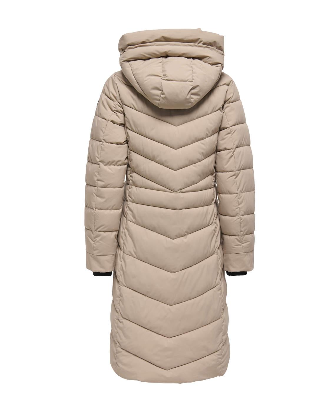 Plumas Only Juliet beige guateado largo para mujer